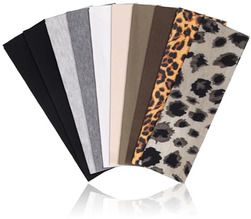 10 Pcs Headbands For Women's Hair, Elastic Head Band For Women Ladies Girls | Fabric, Fashion, Breathable, Sweat Band, Sports, Make Up, Yoga, Gym, Running, Workout