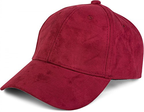 styleBREAKER Gorra de béisbol Unisex de 6 Paneles con Aspecto de Ante, Ajustable en Estilo de Ante para Mujer y Hombre, con Visera Suave para Ocio y Deporte, Burdeos-Rojo
