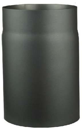 Ugnsrör av 2 mm starkt stål (rökrör) i 130 mm diameter, för kamin och eldställe, senoterm, mörkgrå, 250 mm lång