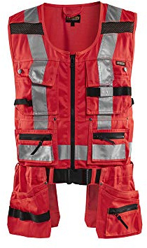 Blaklader 30321804 GILET D'OUTILS HAUTE VISIBILITÉ, Haute visibilité rouge, taille XL