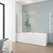 Schulte Duschwand Berlin, 70 x 130 cm, 5 mm Sicherheitsglas klar hell, chromoptik, D16503 41 50, Duschabtrennung für Badewanne