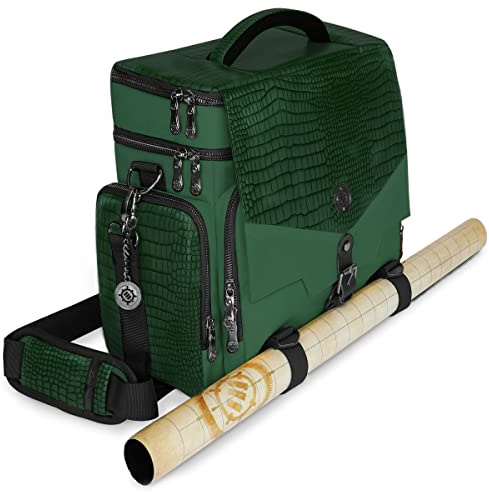 ENHANCE - Bolsa de viaje para DND Edition Collector, bolsa compatible con figuras de mazmorras y dragones, portaalfombras de combate, bolsillos para dados y accesorios, transporte de 4 a 8 libras