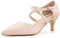 Hitmars Kitten Heels Sandals for Women Court Shoes Strappy Closed Toe Low Mid Heel Ladies Sandals Wedding Party Bridal Summer Sandals N-Beige Size 3.5UK=36EU