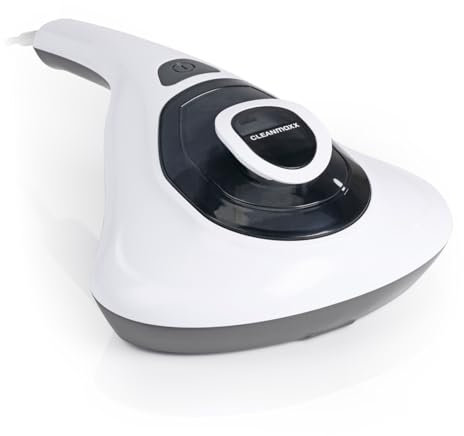 CLEANmaxx Milbensauger für Matratzen mit UV-C-Licht | Matratzenreiniger mit HEPA-Filter, entfernt 99,9% Aller Milben | Matratzensauger mit Ultraschall, Hitze & Vibration