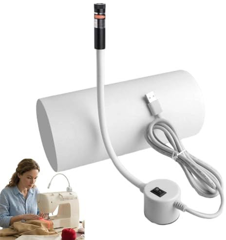 Magnetic Positioning Quilting Light for Sewing Machine, Laser Guide for Sewing Machine, Sewing Machine Light, Quilting Red Light with Crosshair, Adjustable Hands-Free Precision Sewing (Red Cross)