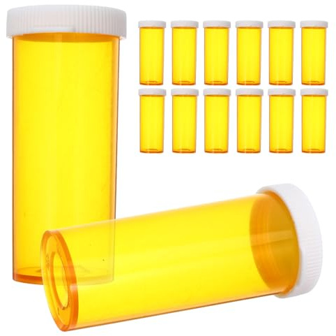 HOMSFOU Set 25 Pezzi Contenitori per Medicinali Portatili in Pp Coperchio, Bottiglie Mini per Farmaci da Viaggio, Organizzatori Compatti Antipolvere e Umidità Adatti a Trasporto in Borsa