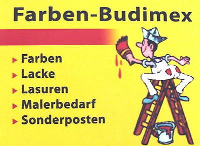 2,5 Liter Farben-Budimex Acryllack Rot 2in1 Lack und Grundierung Seidenmatt, f. Holz, Metall, Putz, Beton, Zink, stoß- u. schlagfest