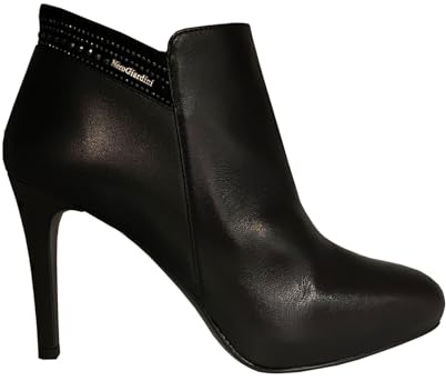 Nero Giardini I013461DE Bottines Femme en Cuir Et Cuir Velours - Noir 37 EU