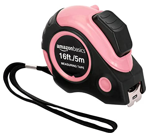 Amazon Basics Tape Measure - 4.8 m, Pink
