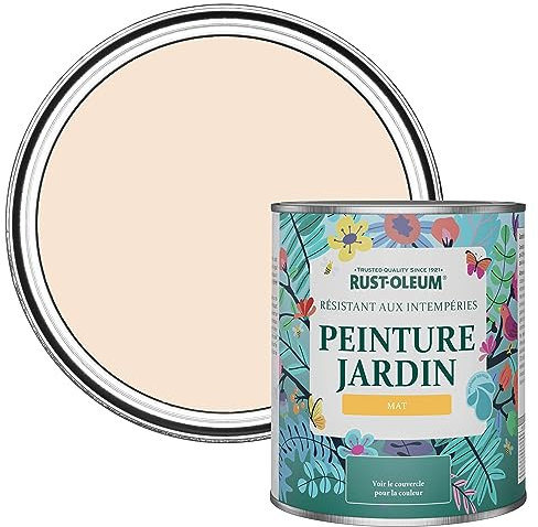 Rust-Oleum Peinture Rose Résistante à l'humidité pour Jardins, Finition Mate - Melrose 750ml