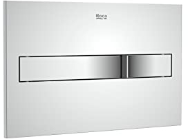 Roca A890196001 PL2 DUAL (ONE) Placa Accionamiento Descarga Dual, Cromado