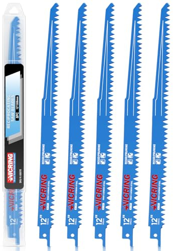 Sabelsågsblad för träskärning 30 cm skärblad för sabelsågen Sawzall Blades Wood Cutting Set (5-pack/5TPI)