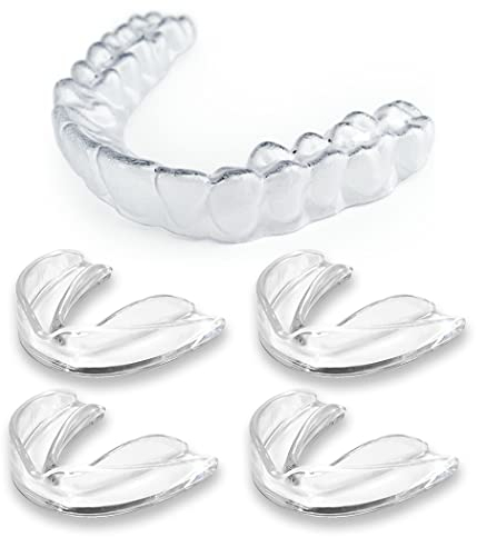 KOHEEL Moulable Gouttière Dentaire protège dents, Stoppe Le Bruxisme, Facile à façonner, empêcher le grincement des dents, bon pour le sommeil (4 grandes)