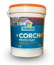 prosidecon Peinture en liège projetée, 12 kg, 20 litres, 15 ans de garantie, imperméable et isolante thermique et acoustique, pour couvertures, façades et intérieurs (23)