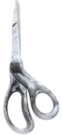 LIVINGO Fabric Scissors All Purpose - Sharp Heavy Duty Shears, Stainless Steel Blades, Marble Grey Color Coating, Smooth Grip for Home Office Crafting Sewing Cutting Clothes, Paper, 8 Inches
