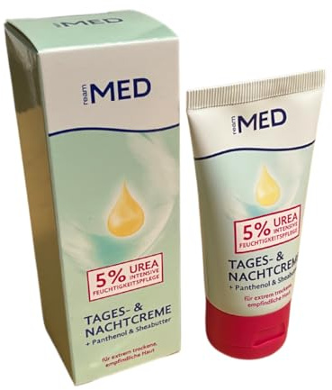 Ream Med Tages Nacht Gesicht Creme UREA 5% Sheabutter, 3x 50ml