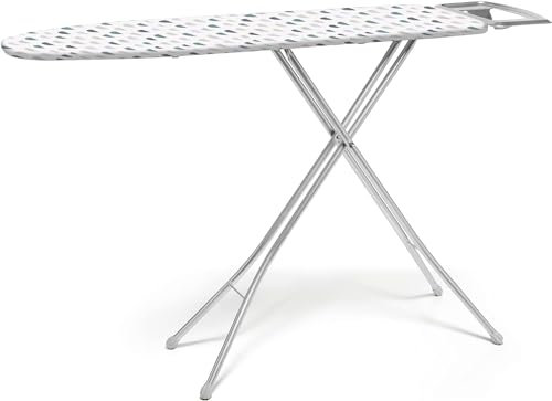 Tabla de Planchar- Envio 24h - Altura Regulable | Reposa-Planchas | Funda Resistente y Tabla Ligera | Medidas: 120 x 38 cm | Patas Antideslizantes (Estándar)