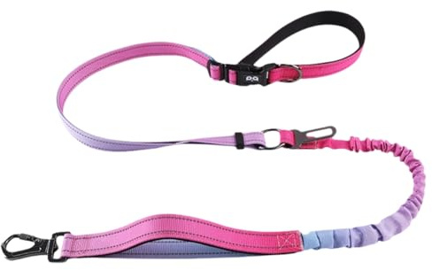 Kznifmk Guinzaglio antideflagrante per cane da compagnia Guinzaglio per animali da compagnia, taglia tracolla guinzaglio per cane rosa viola sfumato