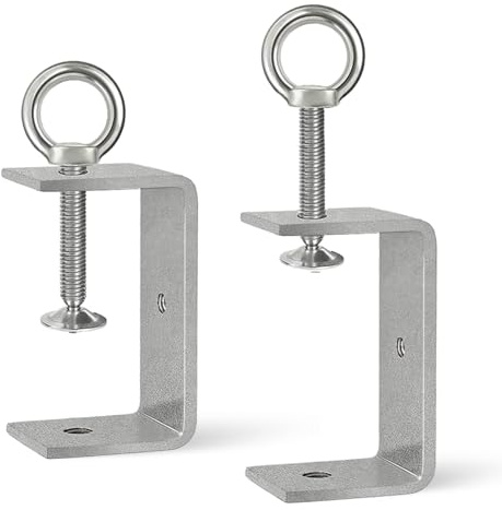 2 Pieces C Clamp, 85mm Stainless Steel Lifting Clamp Heavy Duty Woodworking Adjustable Metal Clamps 45-78 mm for Home Improvement and Automotive Repair Silver