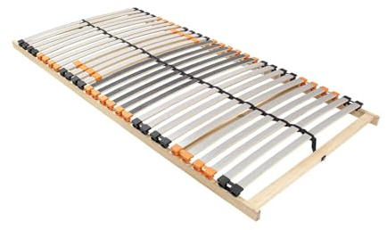 ErgoActive Lattenrost 140x200 cm – Stabiler Lattenrahmen zur Selbstmontage – 7-Zonen-Lattenrost mit verstellbarem Härtegrad – 28 Federleisten aus FSC-Birken-Schichtholz – Bis 140  kg belastbar