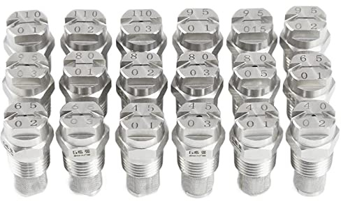 Buse filtrante en éventail en acier inoxydable, 2 points, 4002, idéale pour le jardinage, les balcons, les serres, le nettoyage industriel et l'élimination de la poussière, 1/4 po - 4001 (avec filtr