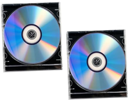 Milisten 2juegos Disco CD De Grabables CD De Audio Virgen para Grabación De Música y Vídeo DVD Vírgenes con Estuche Disco De Virgen De Grabación De Audio