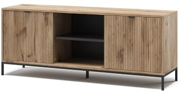 Vicco Lowboard Eliza, Viking Oak, 150 x 60 cm with 2 doors, suitable as a TV stand for devices up to 65 inches