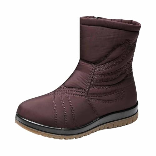 Stivali Imbottiti Scarpe Antiscivolo Donna Scarponi da Sci Pioggia Morbidi Trekking Invernali Uomo Calde Felpa Pelosa Barefoot