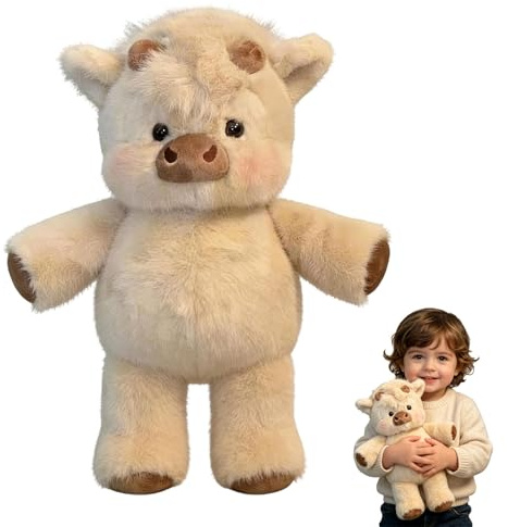 45cm Peluche Di Cinghiale，Peluche Che Corre, Peluch Mucca, Vitello Che Corre Morbido Giocattolo,Bambola Da Collezione，A Forma Di Pecora In Cartone Peluch Animato， regalo per ragazzi, ragazze, bambini