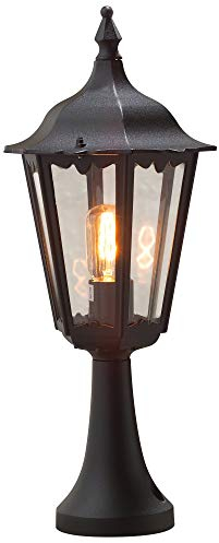 Konstsmide Firenze 7214-750 Sockelleuchte B: 23,5cm T: 23,5cm H: 55cm / 1x100W / IP43 / lackiertes Aluminium / matt-schwarz