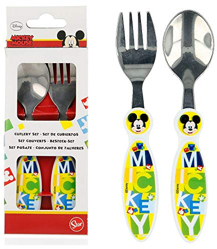 Stor Disney Besteckset aus Metall, 2 Stück, 44218, Schwarz, 2 Stück (1er Pack)