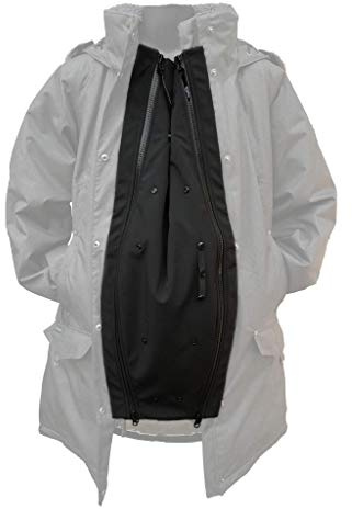 MakeMyBellyFit Universal Jacket Extender for Maternity and Babywearing, fits MOST zips, black, one-size