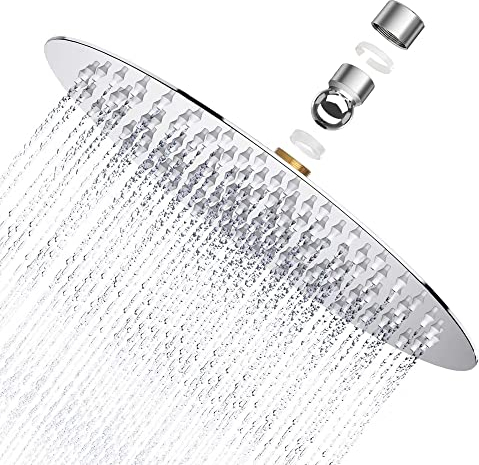 8 Zoll(20cm) Regendusche Duschkopf Edelstahl AISI304 Regenbrause Anti-Kalk-Düsen Duschkopf Regenduschkopf Rund