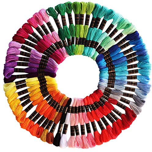 MOYYON 61 Rainbow Colors Embroidery Floss - Friendship Bracelet String - Embroidery Thread for Cross Stitch, Hand Embroidery, String Art