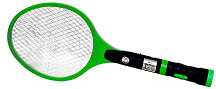 ARDES - AR6S05A Raquette à Insectes électrique RACCHETTORCIA- Raquette à moustiques avec Lampe/Torche à LED Amovible - Raquette Rechargeable avec câble USB - Répulsif à Mouches avec Triple Filet