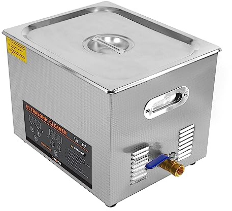 Digitales 15L Ultraschallreinigungsgerät professionelles kommerzielles Edelstahl Ultraschallreiniger Reinigung 1-30Min Timer 0-80°C 450W Heizgerät 240V/40kHZ Schmuck Brille Metallteile GRATIS Rundkorb