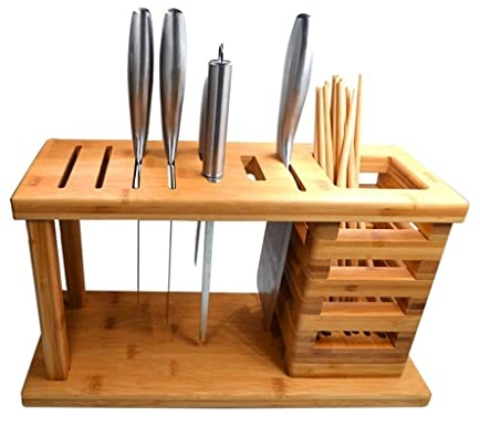 PAREKS Ceppo portacoltelli scaffale scaffale piatto bacchette posate scolapiatti scolapiatti coltelli da cucina supporto supporto strumenti per cucina