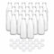 gouveo 24er Set Saftflasche 1000 ml mit Schraubdeckel weiß - Große Glasflasche 1 Liter mit TO48 Verschluss - Leere Flasche zum Befüllen (CNSF1000W)