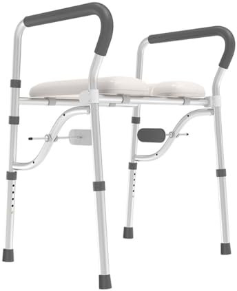 NEWFUN Rehausseur Toilette Adulte, Rehausseur WC Adulte, Soulèvement du Couvercle des Toilettes pour Personnes âgées avec Réglage de la Hauteur, Convient pour Toutes les Toilettes Courantes