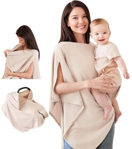Pañuelo de lactancia, bufanda de lactancia para viajes, funda para enfermería, versátil, cómoda y portátil