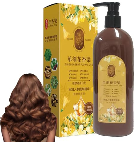 Nourishing Haarfarbe auf Pflanzenbasis Haartönung Braun, Haarfarbe Braun und Dunkelbraun Pflege, Black Hair Dye Shampoo mit Nährenden Fruchtölen Nourishing Herbal Hair Dye (Kastanienbraun)