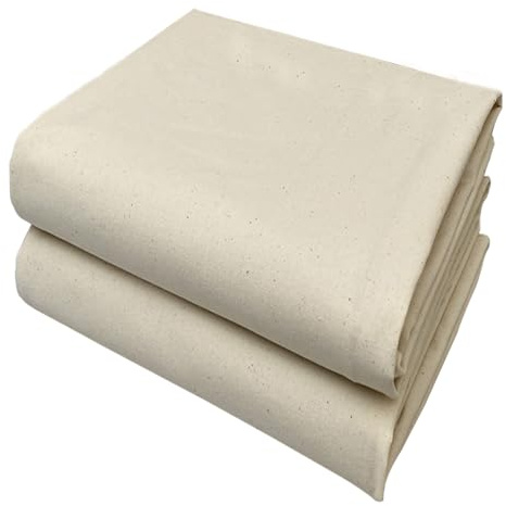 Tela Calicó 100% Algodón Natural Sin Blanquear 1 PCS 100% Algodón Natural Calico 200cm x 160cm Tela de Algodón Calico Resistente al Desgaste Tela Loneta para Coser Almohadas Bolsos(crema natural)