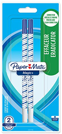 Paper Mate Magic+ Tintenkiller, feine Schreibspitze, Blau, 2er-Packung