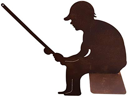 patine Figure pêcheur pour le jardin, étang