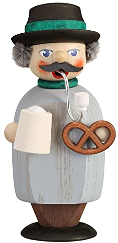 Seiffener Volkskunst | Räuchermann Erzgebirge | Kleine Gesellen 14 cm | Räuchermännchen | Original Erzgebirgische Volkskunst | 12254 | Bayer