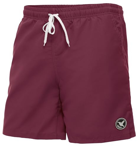 Ladeheid Costume Uomo Mare Lungo con Taschino, Medium Drawstring, Fodera in Rete, Costumi da Bagno, Boxer per la Spiaggia, la Piscina e Il Surf LA40-129 (Burgundy3, M)
