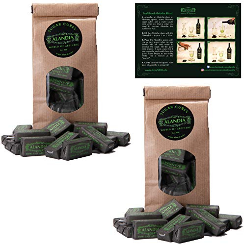 Absinthe Sucre de ALANDIA | 2x Sucre dans un sachet refermable | 1x Instructions de dégustation