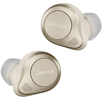Jabra Elite 85t True Wireless In-Ear Bluetooth Kopfhörer - Earbuds mit Advanced Active Noise Cancellation™ und kraftvollen Lautsprechern - Kabelloses Ladegehäuse - Gold Beige