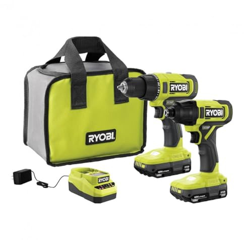 ONE+ 18V Cordless 2 Tool Combo Set with Drill/Screwdriver, Impact Wrench, (2) 1.5Ah Batteries and Charger (PCL1200K2)