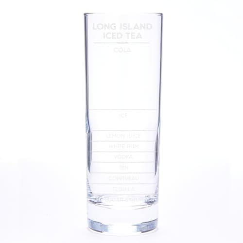 Dust and Things Verre Highball « Long Island Iced Tea » – Cadeau pour femme et elle – Cadeau pour petite amie – Cadeaux d'alcool pour les amis – Verre à mesurer à cocktail